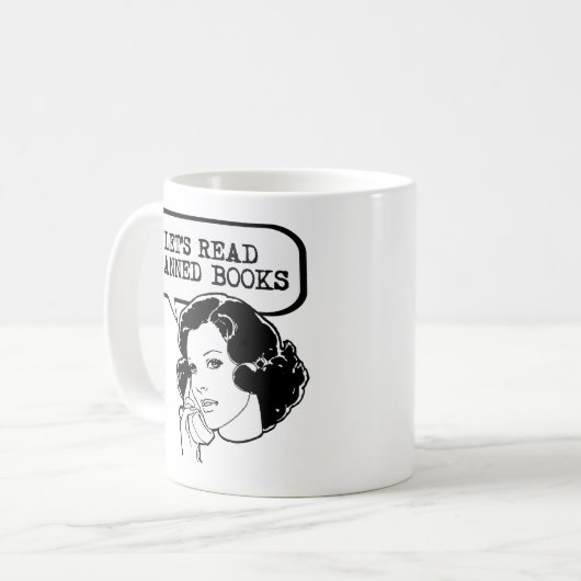 Mug Lisons Retro Livres Interdits (Devant gauche)