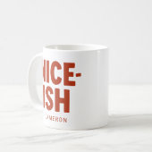 Mug Liste Agréable Personnalisée Nom Gras Noël Drôle (Devant gauche)