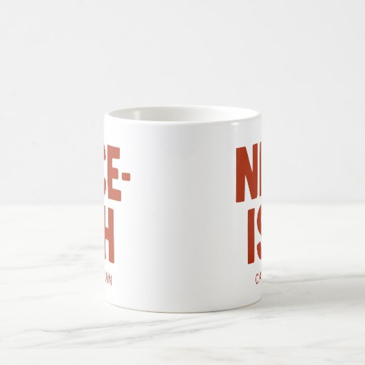 Mug Liste Agréable Personnalisée Nom Gras Noël Drôle (Centre)