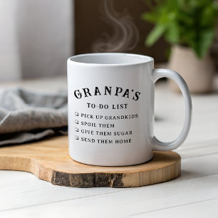 Mug Liste de choses à faire drôle pour papi Humour per