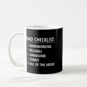 Mug Liste de contrôle Papa Drôle Fête des Pères Mari P