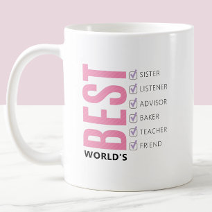 Mug Liste de contrôle personnalisable Worlds Best Sist