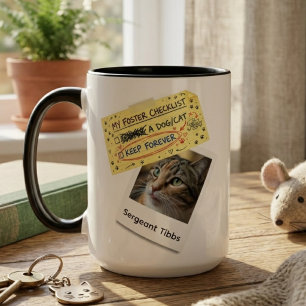 Mug Liste de contrôle pour famille d'accueil Garder à