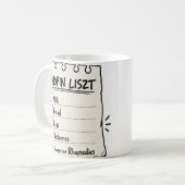 Mug Liste de Courses Chopin Liszt (Devant gauche)