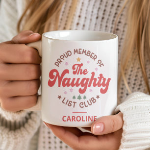 Mug Liste de Naughty Personnalisée Drôle de Noël