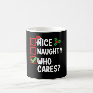 Mug Liste de Noël de la famille gentil méchant qui s'e