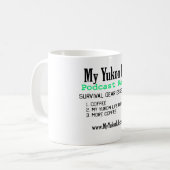 Mug Liste de survie de café (Devant gauche)