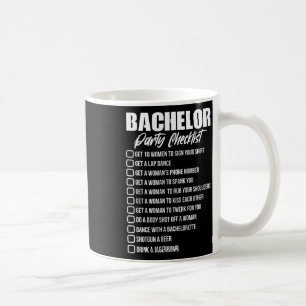 Mug Liste de vérification pour l'enterrement de vie de