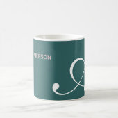 Mug Liste des cheveux de script Monogramme (Centre)