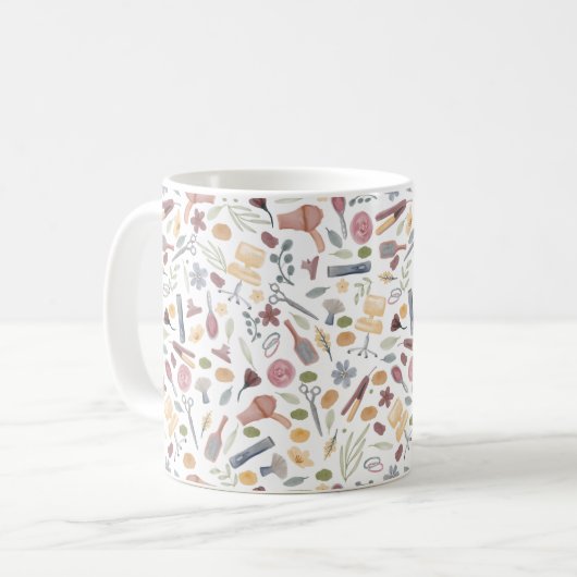 Mug Liste des cheveux | MOTIF | Aquarelle (Devant gauche)