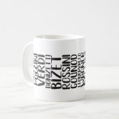 Mug liste des compositeurs d'opéra (Devant gauche)