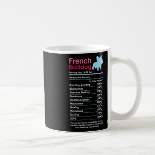 Mug Liste des ingrédients de Bulldog français