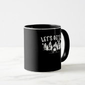 Mug Lit - Citation de camping - Texte blanc classique (Devant droit)