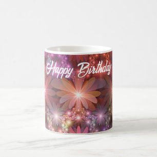 Mug Lit De Fleurs Coloré brillant Abstrait Fractage Ar