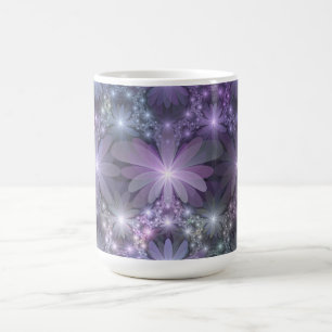 Mug Lit de fleurs tendance brillant art fractal abstra