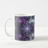 Mug Lit de fleurs tendance brillant art fractal abstra (Gauche)