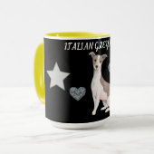 MUG L'ITALIEN GREYHOUND COMBO DEUX BOUGIES À TONNE. MU (Devant gauche)