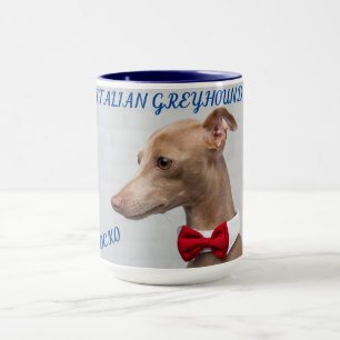 MUG L'ITALIEN GREYHOUND COMBO DEUX BOUGIES À TONNE. MU