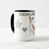 MUG L'ITALIEN GREYHOUND COMBO DEUX BOUGIES À TONNE. MU (Devant gauche)