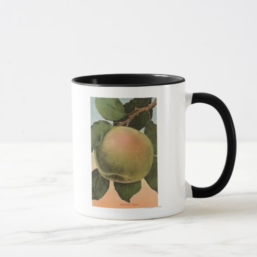 Mug Lithographie de chromo de fruits de Newtown Pippen (Droite)