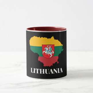 Mug Lithuania silhouette and flag