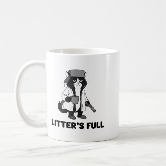 Mug Litter’s Full Funny Cat Christmas Humor Quote Long (Gauche)
