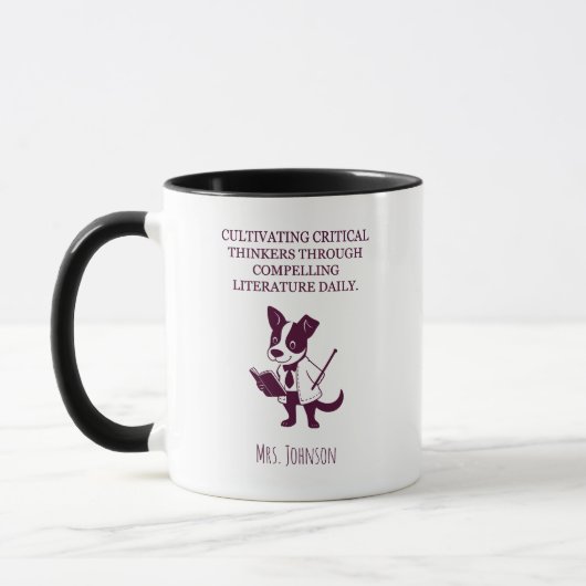 Mug Littérature convaincante cultivant la pensée criti (Gauche)