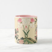 MUG LITTLE BIRD WITH PINK ROSES AND LOTUS FLOWERS (Centre)