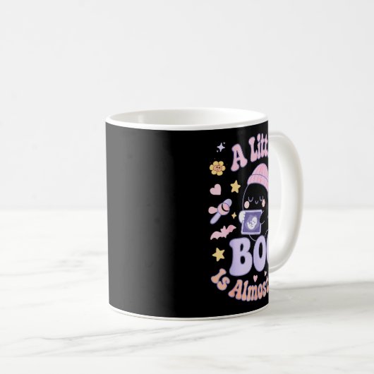 Mug Little Boo Is Almost Due Fun Halloween Cute Pregna (Devant droit)
