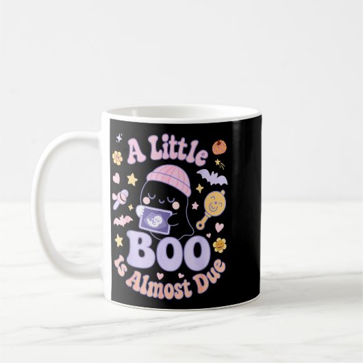 Mug Little Boo Is Almost Due Fun Halloween Cute Pregna (Gauche)