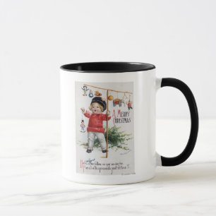 Mug Little Boy montrant ses cadeaux
