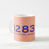 Mug Little Compton, code postal RI - 02837 - Sakonnet, (Devant gauche)