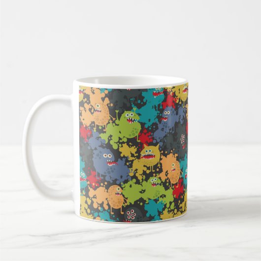 Mug Little cute funny monsters (Gauche)