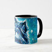 Mug Little Doggy en bleu (Devant droit)