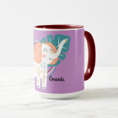 Mug Little Elephant Boho Nom personnalisé (Devant droit)