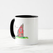 Mug Little Red House avec ligne électrique (Devant gauche)