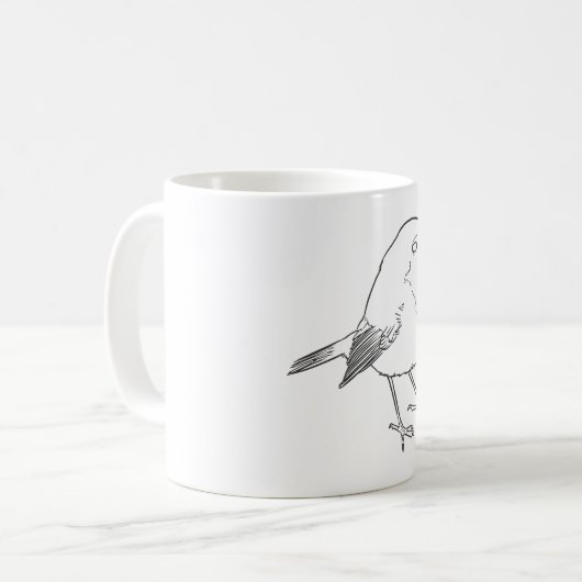 Mug Little robin bird lineart (Devant gauche)