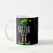 Mug Little Sister Elf Matching Family Group Christmas (Gauche)