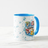 Mug Little Swimmer Champion Personize Design  (Devant droit)