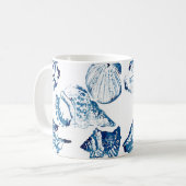 Mug littoral chic indigo bleu marine (Devant gauche)