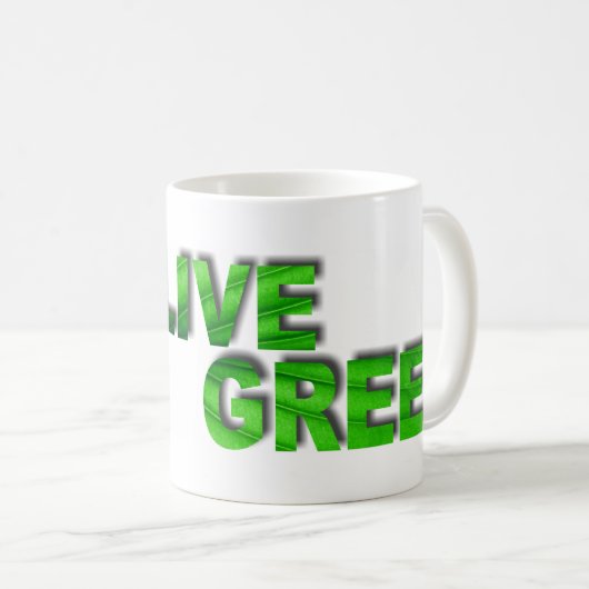 Mug Live Green (Devant droit)