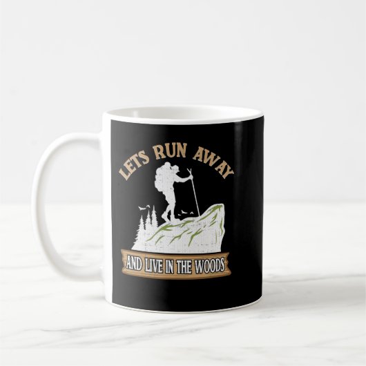 Mug Live In The Woods Funny Randonnée Camping_611 (Gauche)