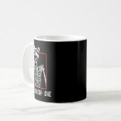 Mug Live Lauder Die Funny Halloween Café Skeleton Papa (Devant gauche)