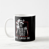 Mug Live Lauder Die Funny Halloween Café Skeleton Papa (Gauche)