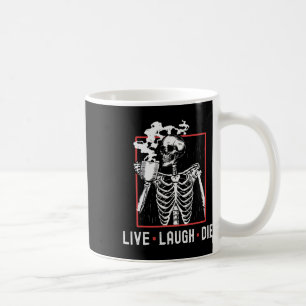 Mug Live Lauder Die Funny Halloween Café Skeleton Papa