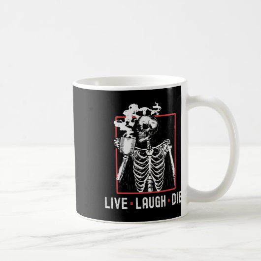 Mug Live Lauder Die Funny Halloween Café Skeleton Papa (Droite)