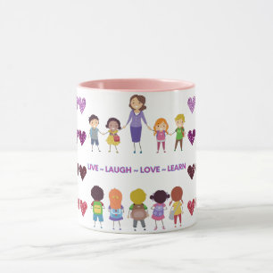 Mug Live ~ Laugh ~ Amour ~ Apprendre Enseignant de l'é