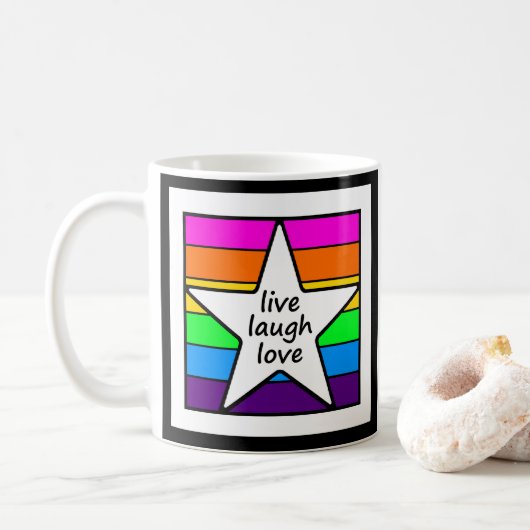 Mug Live Laugh Love (Avec donut)