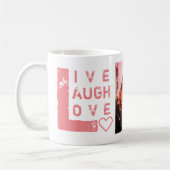 Mug Live Laugh Love Photo Collage Valentine (Gauche)