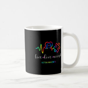 Mug Live Love Accepter Sensibilisation sur l'autisme 1